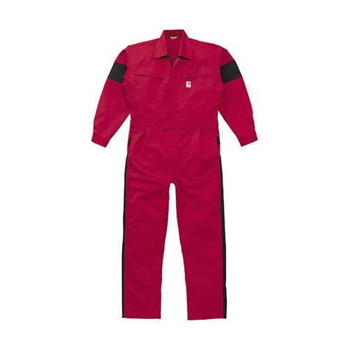 つなぎ服 赤 S 12−207−RE−S