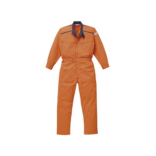 防炎つなぎ服 オレンジ L 1−5102−OR−L