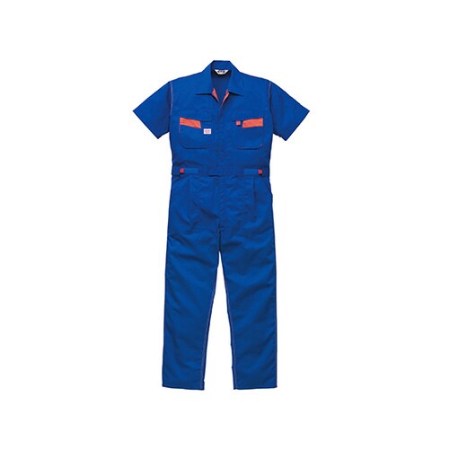 半袖つなぎ服 マリンブルー 3L 1−8