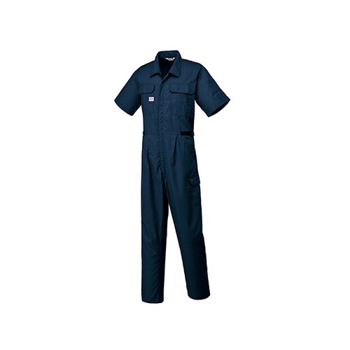 半袖つなぎ服 ネイビーブルー M 1−2