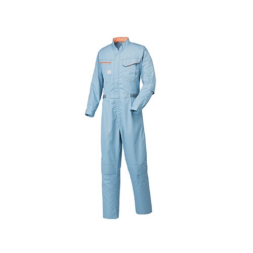 抗菌つなぎ服 ミストブルー LL 1−1