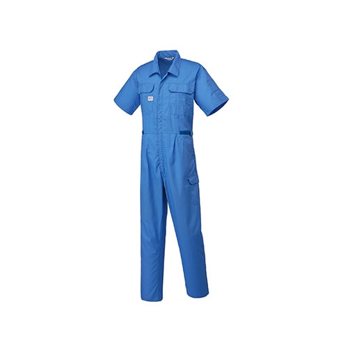 半袖つなぎ服 スカイブルー 4L 1−2