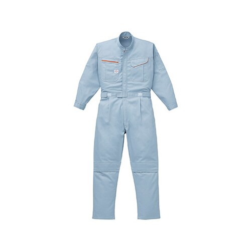 抗菌つなぎ服 ミストブルー S 1−12