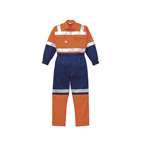反射型つなぎ服 オレンジ 5L 1−76
