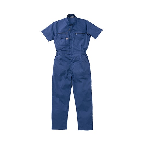 半袖つなぎ服 ネイビーブルー M 1−1