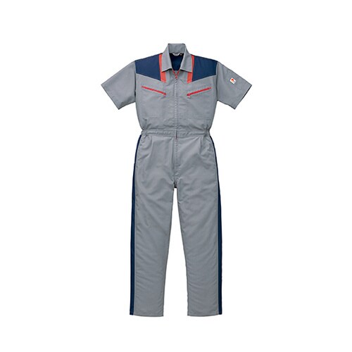 半袖つなぎ服 シルバーグレー 5L 12