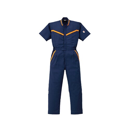 反射型半袖つなぎ服 ネイビーブルー 3L