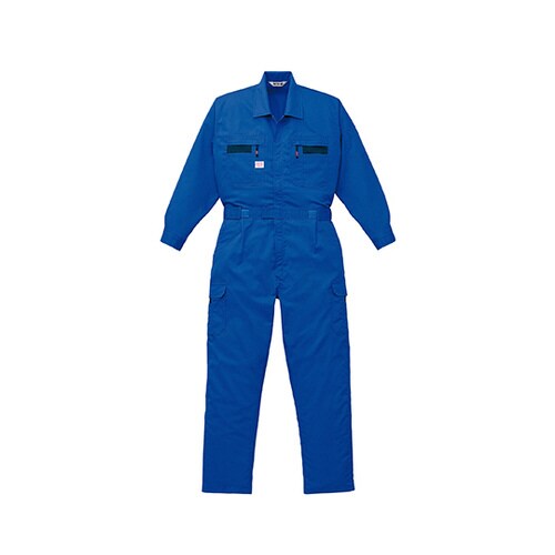 ストライプつなぎ服 マリンブルー LL