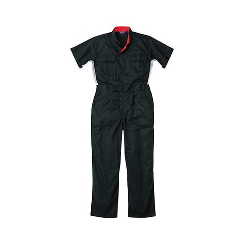 半袖つなぎ服 ブラック M 15−500