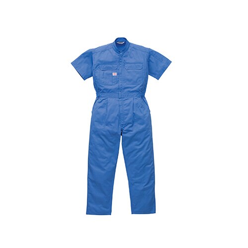 半袖つなぎ服 スカイブルー M 1−36
