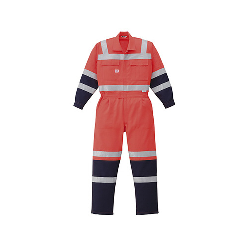 反射型つなぎ服 赤 L 1−7620−RE−L