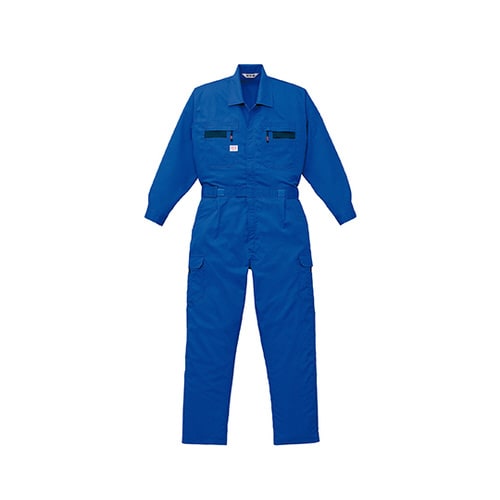 ストライプつなぎ服 マリンブルー L 1