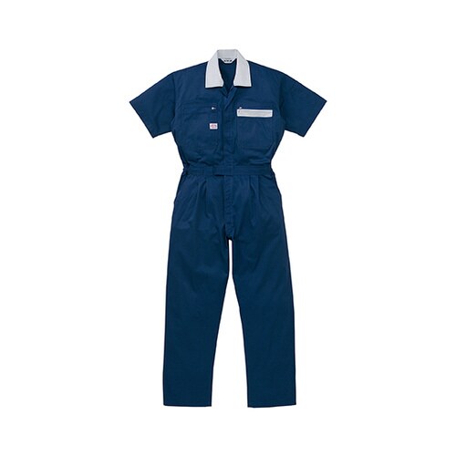 半袖つなぎ服 ネイビーブルー L 1−5
