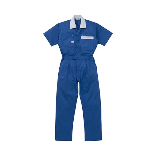 半袖つなぎ服 マリンブルー L 1−56