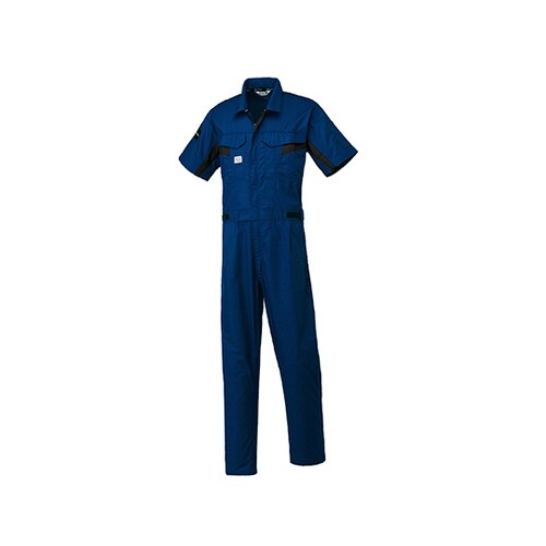 半袖つなぎ服 マリンブルー M 1−15