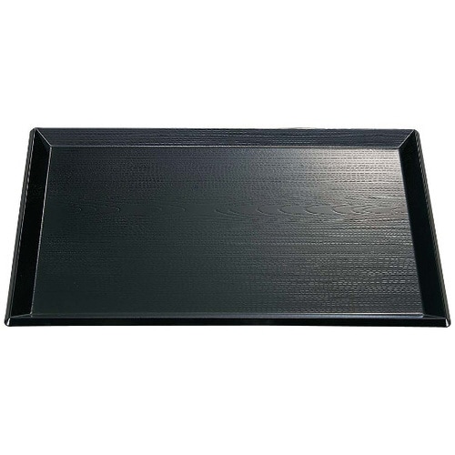 富士長手木目盆 新黒たたきNS 尺4 6