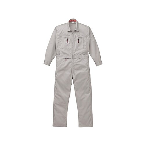 腰割れ式つなぎ服 シルバーグレー 4L