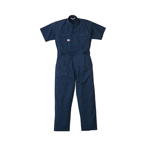 半袖つなぎ服 ネイビーブルー S 1−3