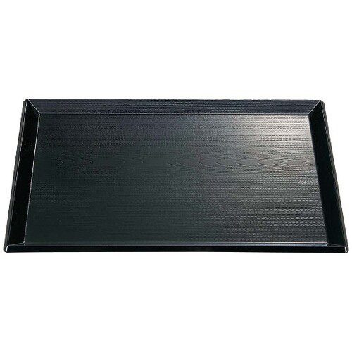 富士長手木目盆 新黒たたきNS 尺1 6