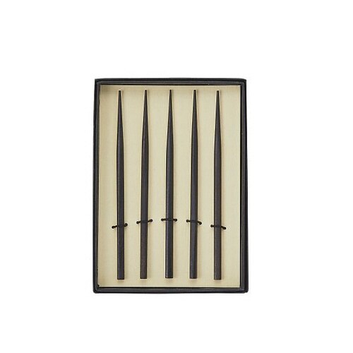 菓子楊枝 縞黒檀 5本黒箱入 800253