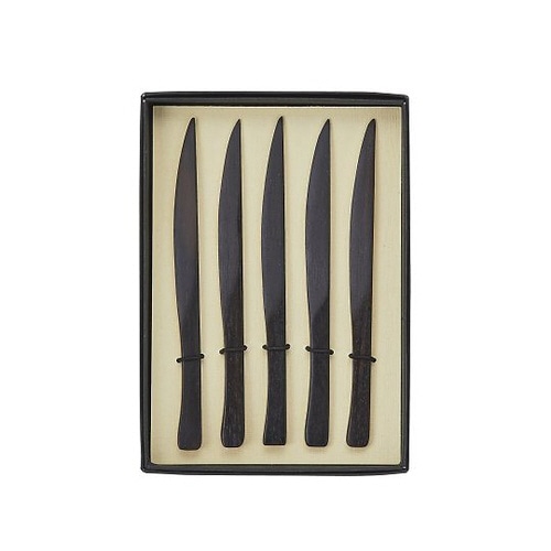 ナイフ 縞黒檀 5本黒箱入 800246