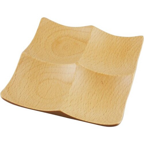 ブナ 角プレート 4ツ仕切り V−069