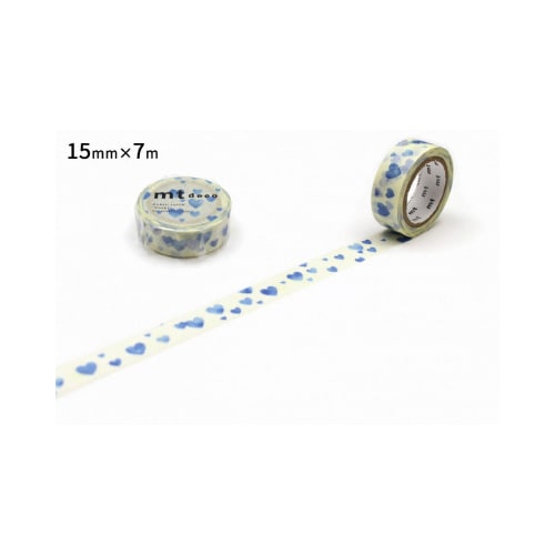 mt 1P ハート・スタンプブルー マステ