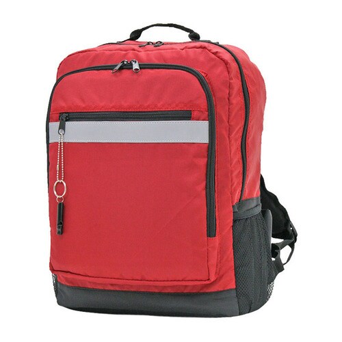 水に浮かぶリュックサック 赤