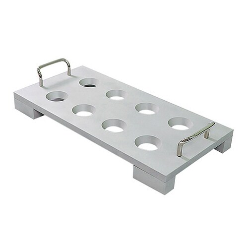 アルミ製ルツボ架台 上径Φ35×下径Φ25(8穴)