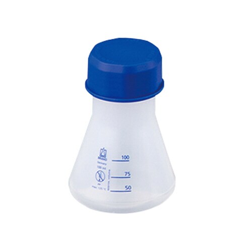 PP三角フラスコ(青目盛)100mL