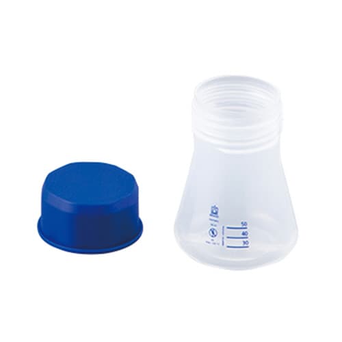 PP三角フラスコ(青目盛)50mL