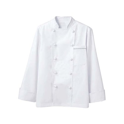 コックコート 6−971 白/グレー 3L