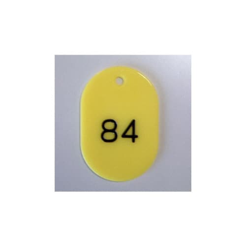 番号札 大 51から100番 50枚1セット 黄色