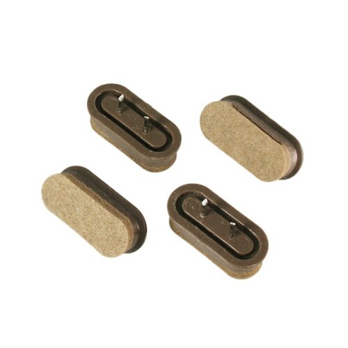 打込フェルト 16×35mm ブラウン