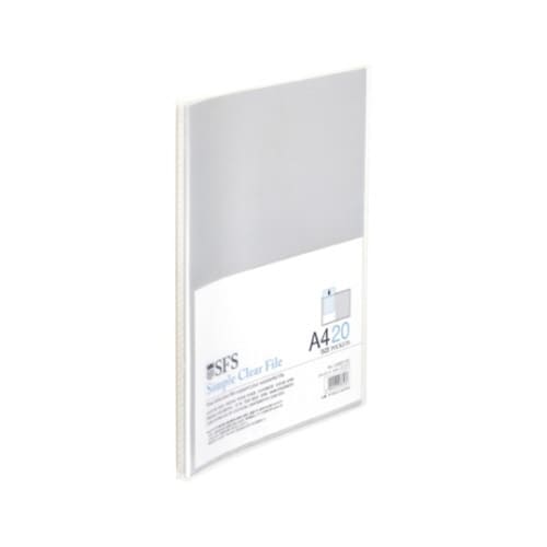 A4クリアーファイル クリアー 20ポケット