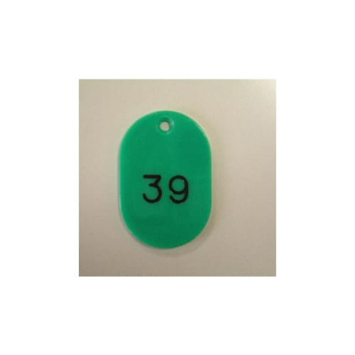 番号札 小 1から100番 100枚1セット 緑色