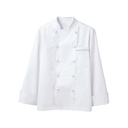 コックコート 6−971 白/グレー L