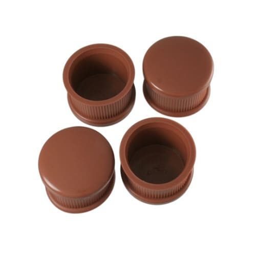 脚キャップ 直径46×33mm 茶 1パ
