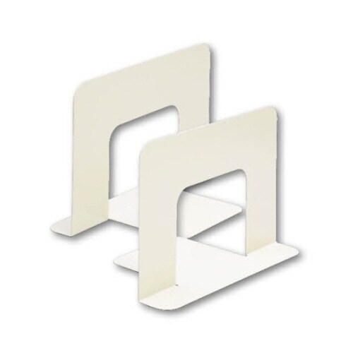 ブックエンド スチール製 ベージュ