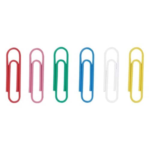 ゼムクリップ 6色 1袋(60本入)