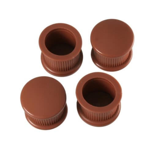 脚キャップ 直径29×25mm 茶 1パ