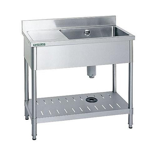 18−0台付一槽シンク(バックガード付) 左付