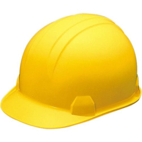 ヘルメット 前ひさし型(飛・墜・電) 黄