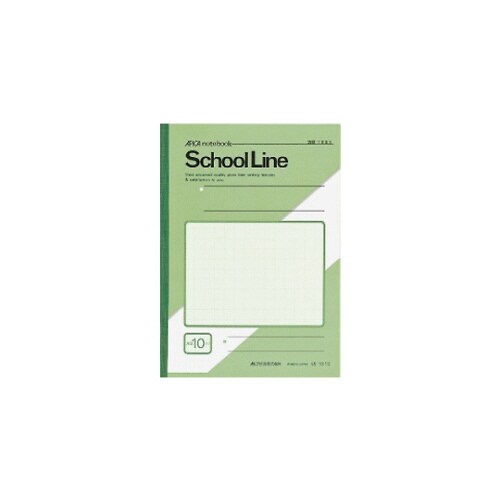 スクールライン セミB5 10mm方眼 緑