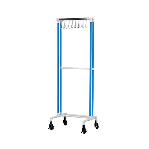 抗菌イレクター エプロンハンガー10名用 ブルー