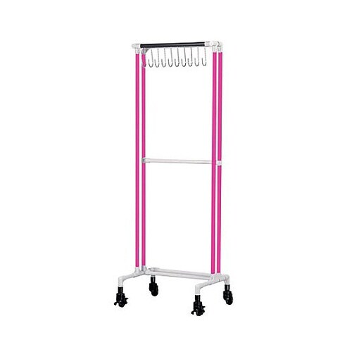 抗菌イレクター エプロンハンガー10名用 ピンク