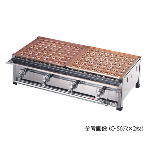 067054−01A銅たこ焼台4連セット