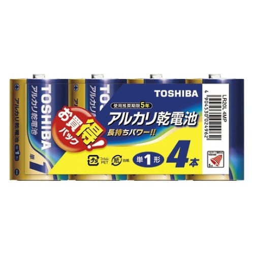 アルカリ乾電池(単1形4本入)
