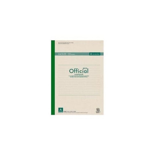 オフィシャルエコ 糸綴じノート A4 A罫 30枚