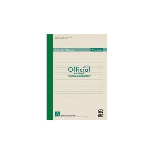 オフィシャルエコ 糸綴じノート A5 A罫 30枚